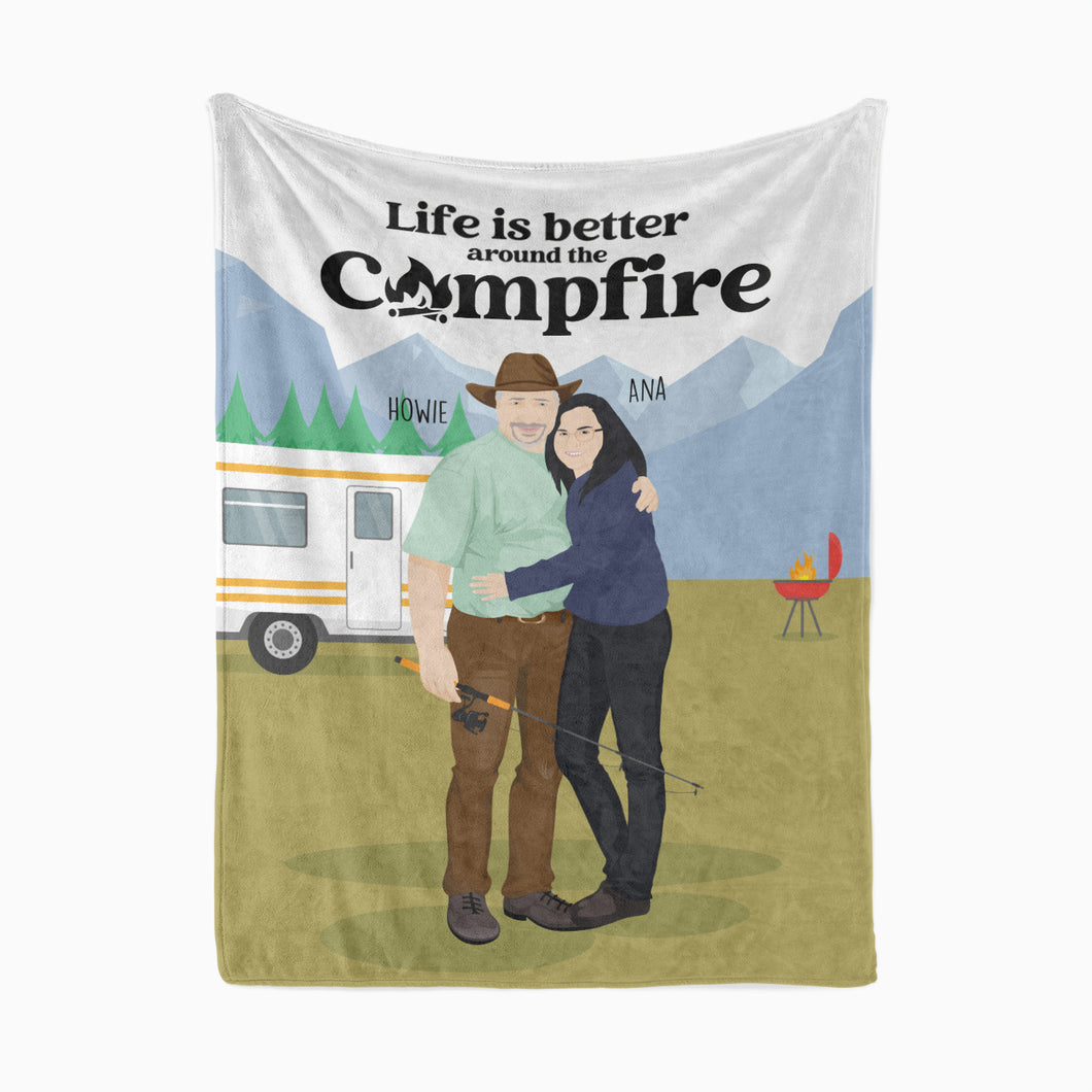 Personalized Farmer fleece blanket