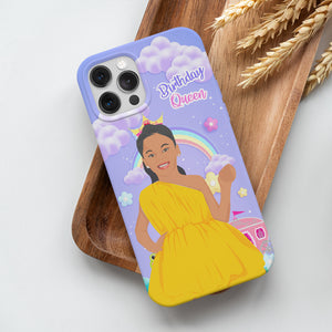 Personalized custom phone case Birthday Queen
