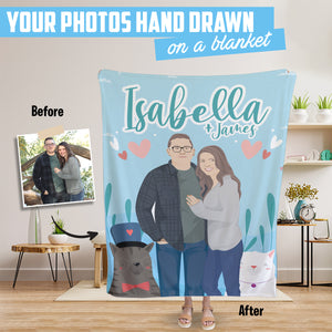 Personalized custom throw blanket for your girlfriend