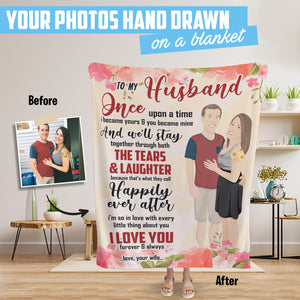Personalized throw blanket for your lovely husband