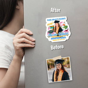 Please Join Us to Celebrate Graduation Magnet designs customize for a personal touch