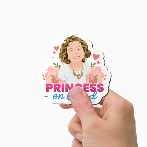 Princess on Board Magnet Personalized