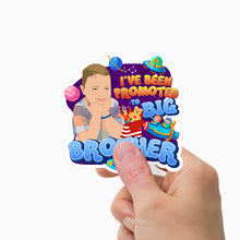 Load image into Gallery viewer, Promoted to Big Brother Sticker Personalized
