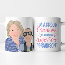 Load image into Gallery viewer, Proud Grandson Of Awesome Grandma Personalized Mug
