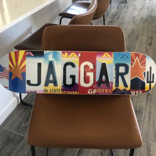 Load image into Gallery viewer, Custom License Plate Skateboard Wall Art
