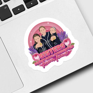 Sister Heart Soul Connects Friends Forever Sticker designs customize for a personal touch