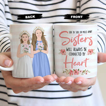 Load image into Gallery viewer, Sisters By Heart Custom Mug Personalized
