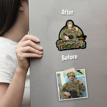 Load image into Gallery viewer, Support Our Military Troops Magnet designs customize for a personal touch
