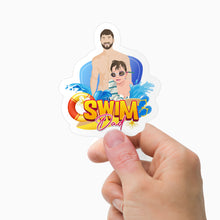 Load image into Gallery viewer, Swim Dad Stickers Personalized
