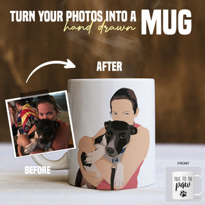 Talk To The Paw Personalized Dog Mug