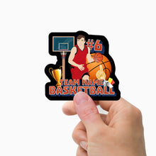 Load image into Gallery viewer, Team Name Basketball Stickers Personalized
