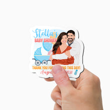 Load image into Gallery viewer, Thank You for Sharing Day Baby Shower Magnets Personalized
