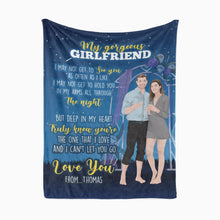 Load image into Gallery viewer, To My Girlfriend throw blanket personalized
