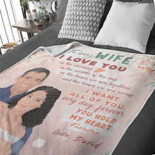 Load image into Gallery viewer, To My Wife Letter throw blanket personalized
