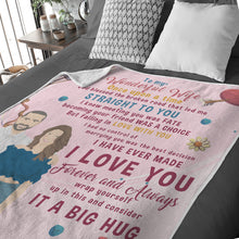 Load image into Gallery viewer, To My Wife Message custom hand drawn blanket personalized
