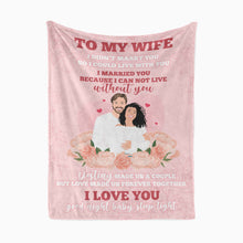 Load image into Gallery viewer, To My Wife Personalized Blanket
