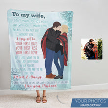 Load image into Gallery viewer, To my Wife throw blanket personalized
