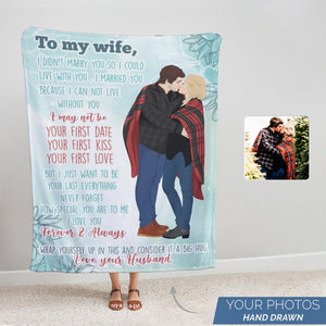 To my Wife throw blanket personalized