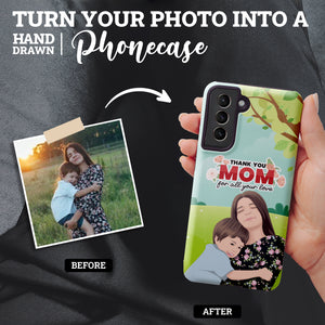 Turn Your Photo in to Custom Design Thank You Mom Phone Cases