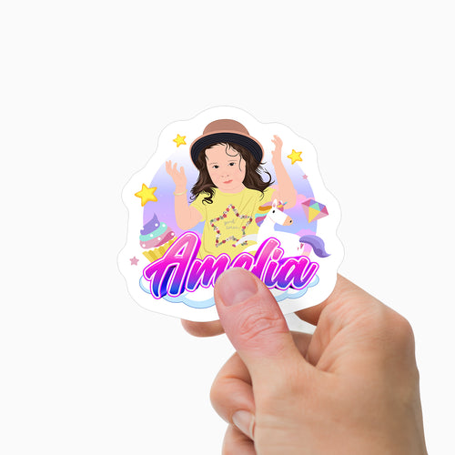 Unicorn Name Stickers Personalized