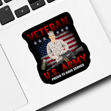 Load image into Gallery viewer, Us Army Veteran Sticker designs customize for a personal touch
