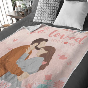 Valentine's Day Personalized Fleece Blanket