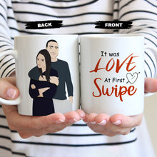 Load image into Gallery viewer, Love At First Swipe Mug Personalized
