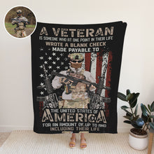 Load image into Gallery viewer, Veteran Blanket Sticker designs customize for a personal touch
