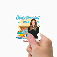 Load image into Gallery viewer, Vote for Class President Sticker Personalized

