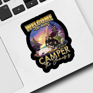 Welcome to Our Camper Sticker designs customize for a personal touch