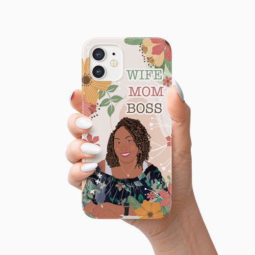 Wife Mom Boss phone case personalized