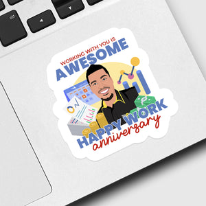 Working with You Is Awesome Sticker designs customize for a personal touch