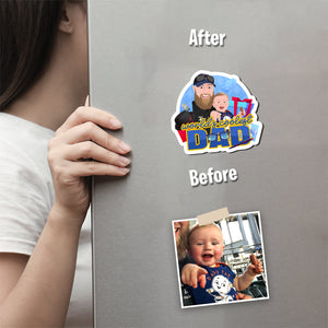 Worlds Coolest Dad Magnet designs customize for a personal touch