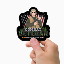 Load image into Gallery viewer, Afghanistan veteran Stickers Personalized
