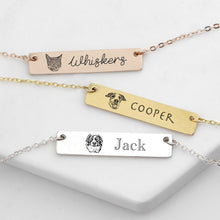 Load image into Gallery viewer, Personalized Pet Bar Necklace
