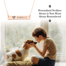 Load image into Gallery viewer, Personalized Pet Bar Necklace
