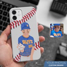 Load image into Gallery viewer, Custom Baseball Player Phone Case
