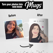 Load image into Gallery viewer, Personalized Cat and Owner Mug
