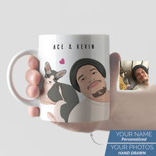 Load image into Gallery viewer, Personalized Cat and Owner Mug
