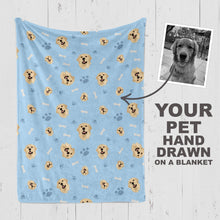 Load image into Gallery viewer, Custom Dog Face Blanket
