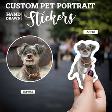 Load image into Gallery viewer, Custom Pet Portrait Stickers
