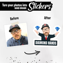 Load image into Gallery viewer, Custom Diamond Hand WSB Stickers
