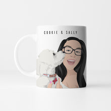 Load image into Gallery viewer, Personalized Dog and Owner Mug
