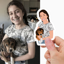 Load image into Gallery viewer, Custom Dog &amp; Owner Stickers
