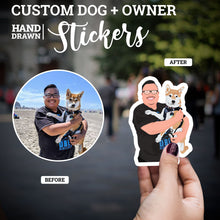 Load image into Gallery viewer, Custom Dog &amp; Owner Stickers
