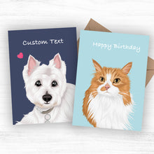 Load image into Gallery viewer, Custom Pet Greeting Cards
