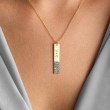 Load image into Gallery viewer, Personalized Fingerprint Bar Necklace
