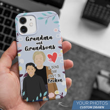 Load image into Gallery viewer, Personalized Custom Drawn Grandma and Grandson Phone Cases with Photos
