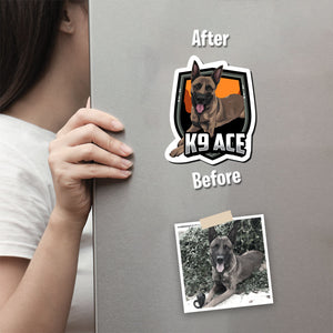 Custom K9 Badge Magnets