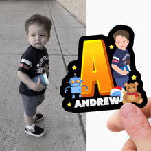 Load image into Gallery viewer, Custom Monogram Kids Name Stickers
